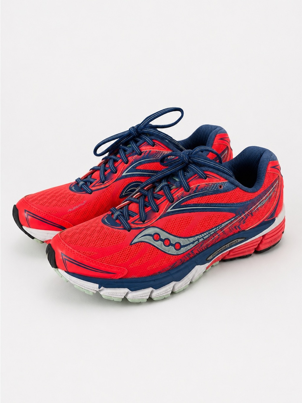 Saucony Ride 8 Running Shoes Women’s Size 9 Neon Pink Blue PowerGrid